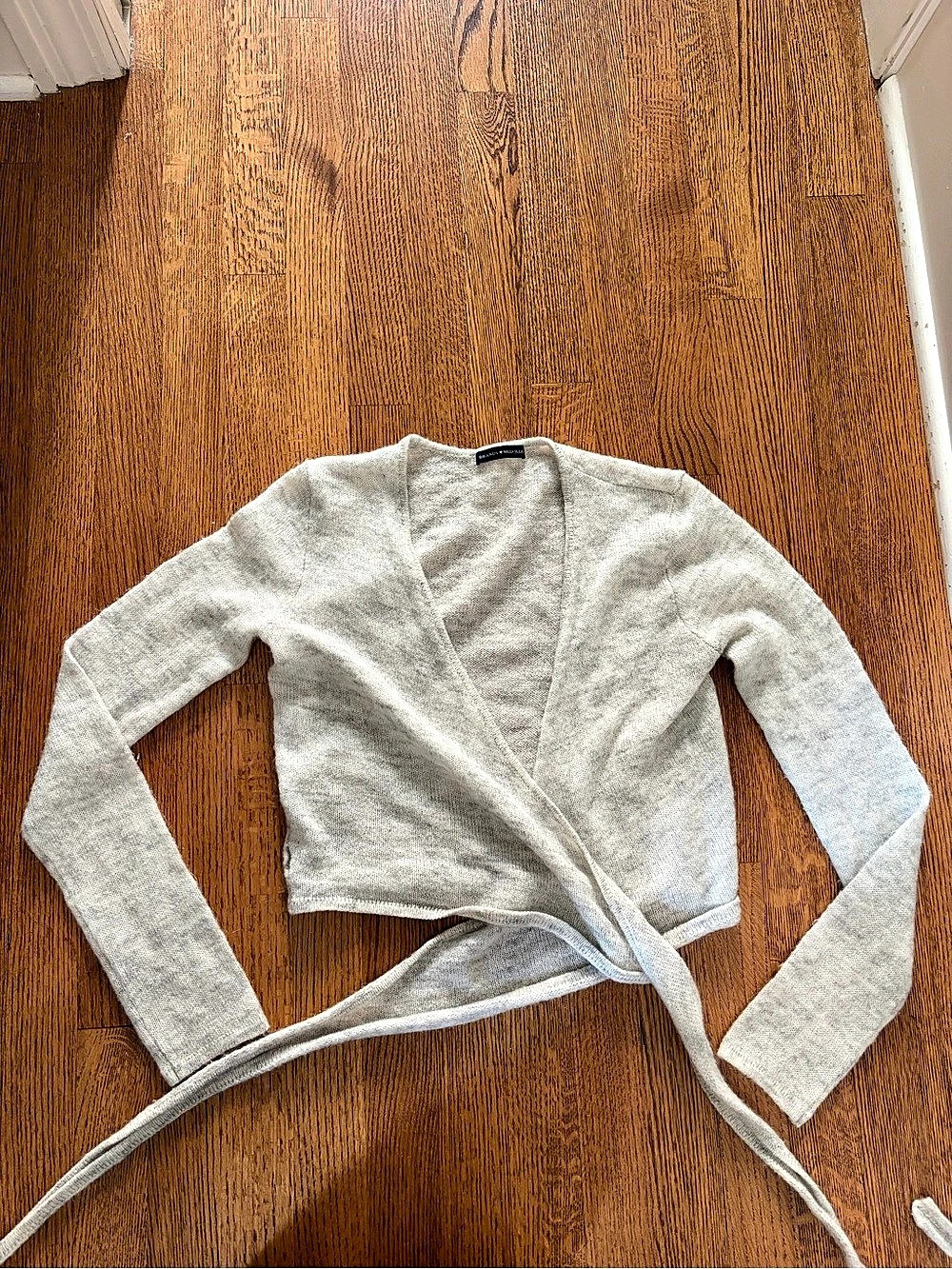 Brandy Melville Wrap Front Gray Sweater Shrug Like New